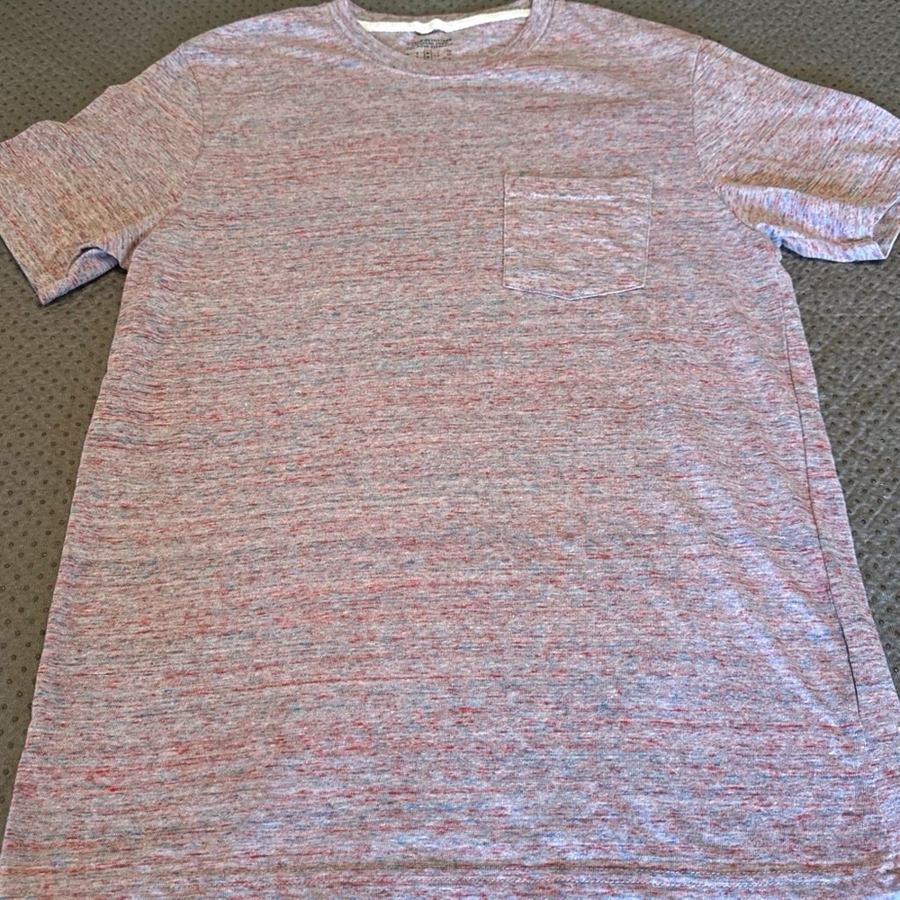 Urban Outfitters Standard Crew Men's M Heathered‎ Red White & Blue Pocket Tee